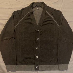 Alfani Black with Gray Accents Cardigan - Medium